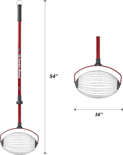 GARDEN WEASEL Large Nut Gatherer Roller – Nut Collector Tool for Walnuts, Tennis Balls and More – Yard Picker Upper with Durable Cage and Ergonomic Handle - Newest Model