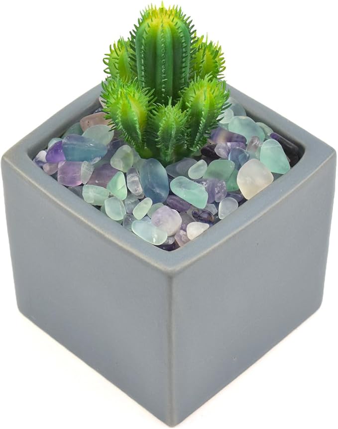Decorative Crystal Pebbles, 2 Lbs/920g (Fill 1.8 Cups) Natural Quartz Stones Aquarium Gravel Sea Glass Rock Sand for Vase Fillers/Fish Turtle Tank/Succulent Plants Decoration