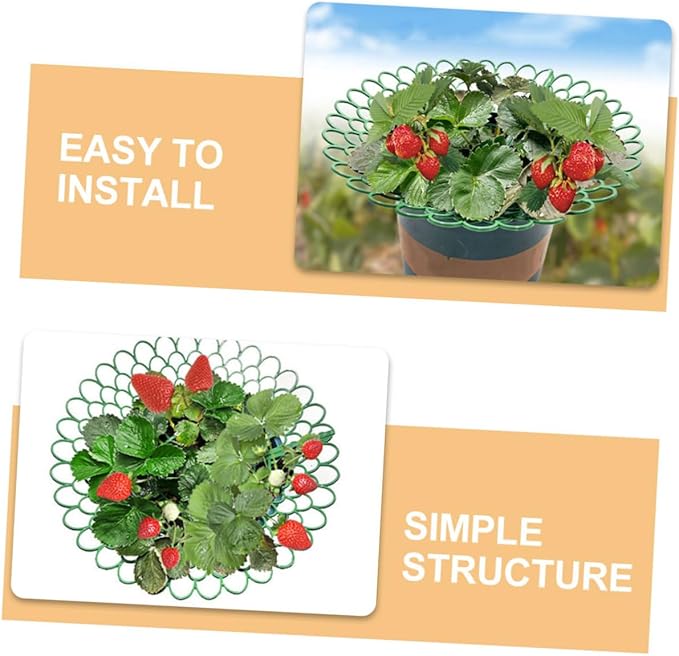 5pcs Strawberry Plant Support Racks Garden Holder for Balcony Outdoor Use Vertical Growth Space-Saving Design Optimal Air Circulation Trellis