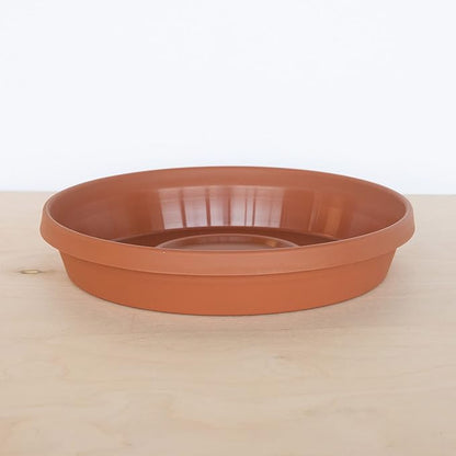 Bloem Terra Resin Saucer Tray: 15" Bottom Width - Terra Cotta - Matte, Durable, Ribbed Bottom, Indoor and Outdoor, Fits 20" Terra Pots