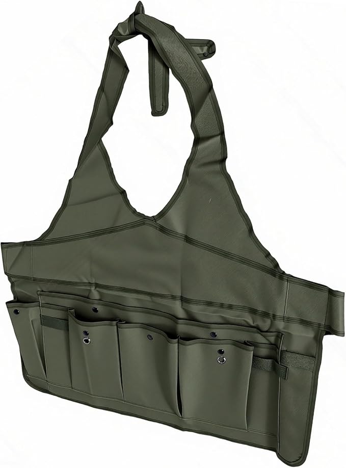 3Pcs Garden Tool Bag Organizer, Heavy Duty 600D Oxford Fabric Gardening Tote with 11 Pockets Apron Soil Replacement Mat Foldable Standable for Gardening Storage