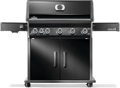 Napoleon Rogue PRO 625 Propane Gas Grill with Infrared Side Burner, Black, Durable 6-Burner Backyard Grill