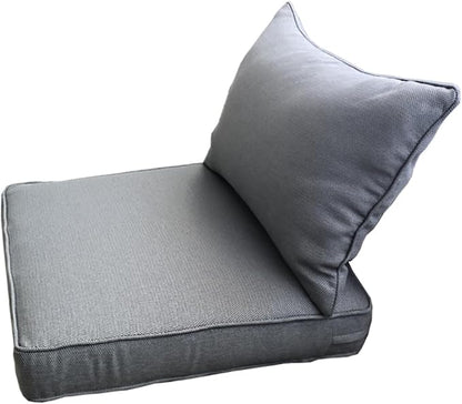 MEETHASUNY Outdoor Patio Furniture Replacement Cushions,25X25X5 Deep Seat Chair Seat Back Cushion Set,All Weather Breathable Sectional Cushions for Patio Furniture Couch Loveseat,Charcoal Gray