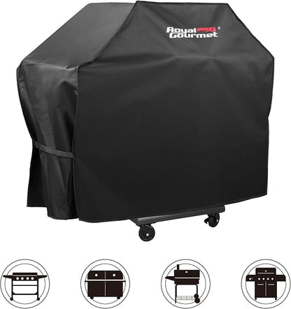 Royal Gourmet CR5402 54-Inch Grill Cover, Durable Oxford Polyester Outdoor BBQ Cover, Water Resistant, Weather Protection, Black