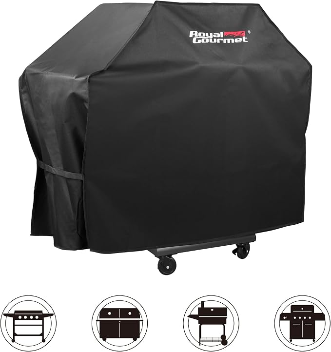 Royal Gourmet CR5903 59-Inch Grill Cover, Durable Oxford Polyester Outdoor BBQ Cover, Water Resistant, Weather Protection, Black