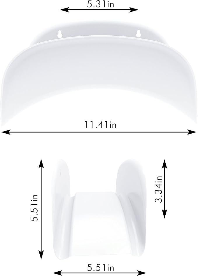 Gardzen Heavy Duty Hose Hanger Wall Mount, Hose Holder, Hook, Rack, Support for Outside, White