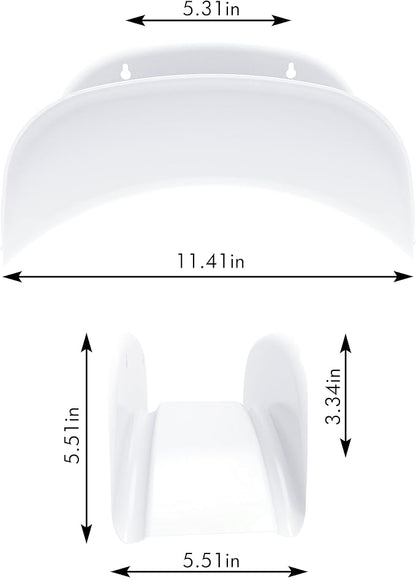 Gardzen Heavy Duty Hose Hanger Wall Mount, Hose Holder, Hook, Rack, Support for Outside, White