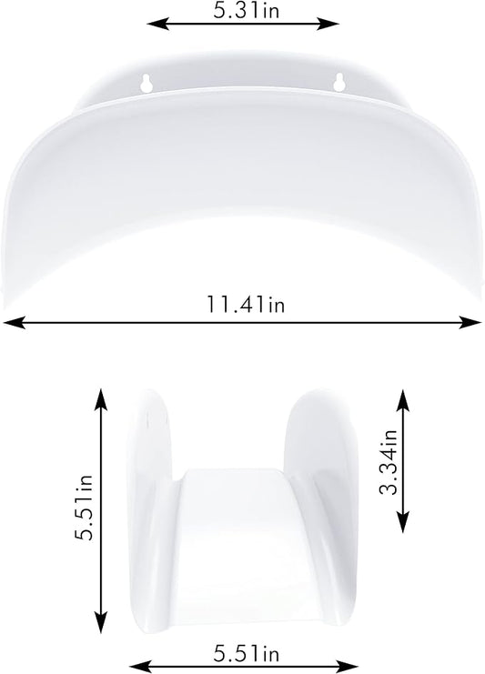 Gardzen Heavy Duty Hose Hanger Wall Mount, Hose Holder, Hook, Rack, Support for Outside, White
