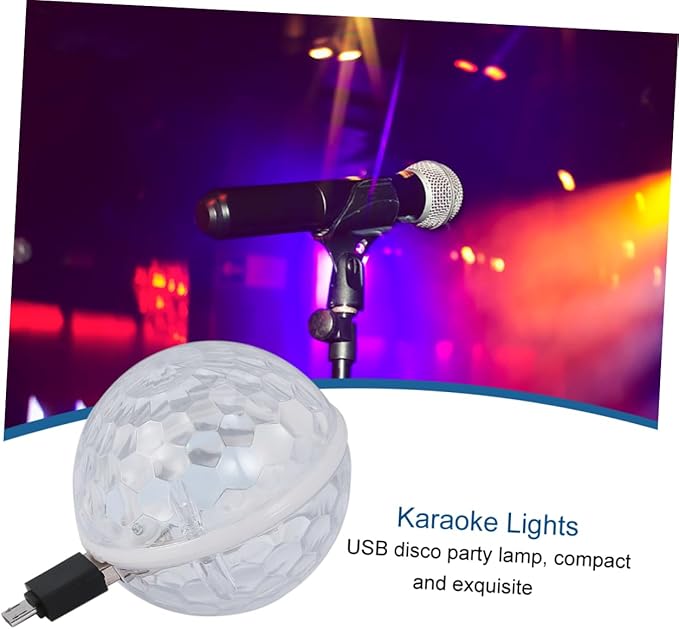 1pc Led Crystal Light Lamp Disco Decorations Globe Light USB Charging Voice Control Stage for Party