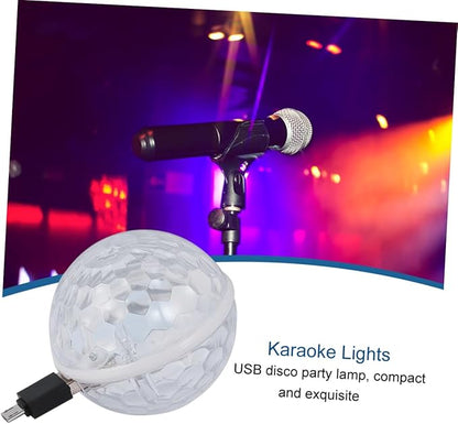 1pc Led Crystal Light Lamp Disco Decorations Globe Light USB Charging Voice Control Stage for Party
