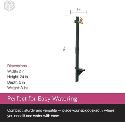 Yard Butler IHBE-6KD Garden Hose Bib Extender - Durable Hose Stand for Keeping It Elevated - Convenient Garden Accessory - Rust-Resistant - Anti-Kink Design - Easy Installation