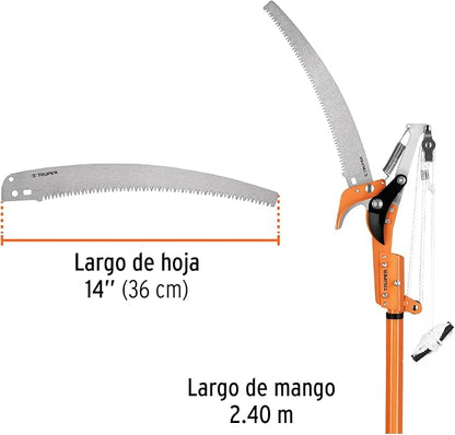 TRUPER TR-82M-A Tree Pruner w/ Extendable Aluminum Pole