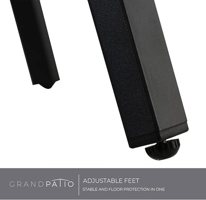 Grand patio Outdoor Swivel Bar Stools with Armrests Backs, 24" Height Patio Chairs for Porch Deck, Set of 4, Outdoor Sling Fabric (Coffee, 4PC)