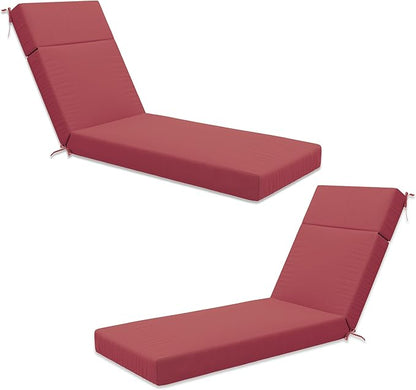 Chaise Lounge Cushion for Outdoor Furniture, Waterproof Fade and Tear Resistant Lounge Deck Chair Cushions for Patio Lawn Pool Resort Hotel