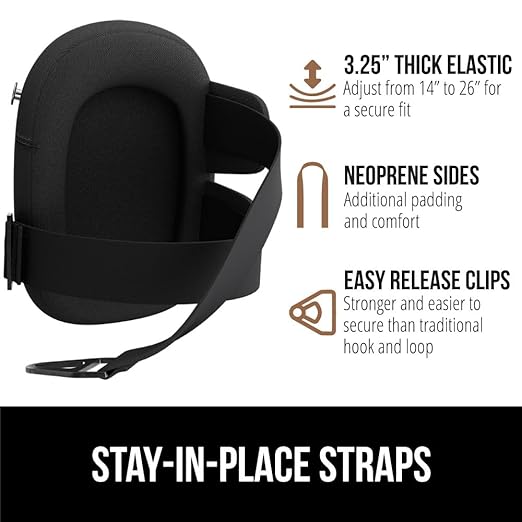 GORILLA GRIP Knee Pads for Work, All Day Comfort Gel Cushion and Soft Foam for Men and Women, Slip Resistant Heavy Duty Hard Cap, Adjustable Straps for Flooring, Construction and Gardening, Royal Blue
