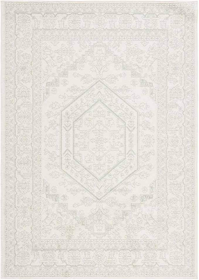 SAFAVIEH Adirondack Collection Accent Rug - 3' x 5', Sage & Ivory, Oriental Medallion Design, Non-Shedding & Easy Care, Ideal for High Traffic Areas in Entryway, Living Room, Bedroom (ADR108W)