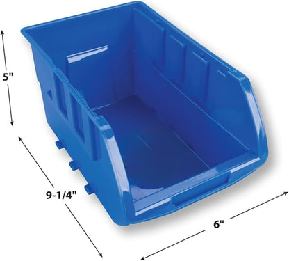 Performance Tool W5196 Large Stackable Storage Trays - Adjustable for Vertical or Horizontal Position, Blue, Pack of 4