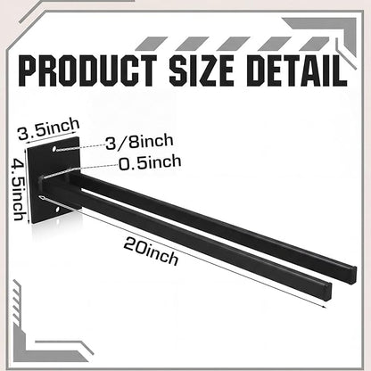 Zonon 2 Pcs Extra Long Tool Rack for Shovels Spades Rakes Brooms Shovel Holder for Truck and Shovel Rack Heavy Duty Powder Coated Steel Wall Mount Storage Organizer Garage and Shed (Black)