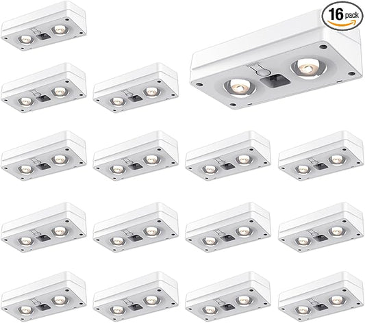 JOFIOS Solar Fence Lights 16 Pack, 50 Lumens Outdoor Solar Lights with 12 Modes RGB Color Glow LED，Waterproof, Solar Lights for Patio, Backyard, Deck, Fence, Railing(White Shell)