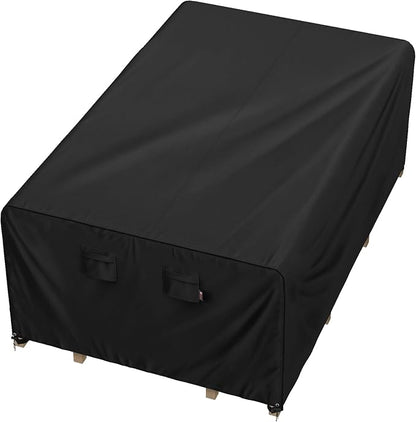 iBirdie Outdoor Patio Furniture Set Covers 100 x 56 inch fit 4 x 8 ft, 56, 54, 52 inch Wide, 100, 98, 96 inch Long Outside Dining Table and Chairs, Waterproof Weatherproof Cover, Heavy Duty 600D