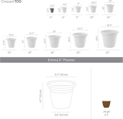 Crescent Too Emma Plant Pot, 6-Inch Terracotta (Bag of 12)