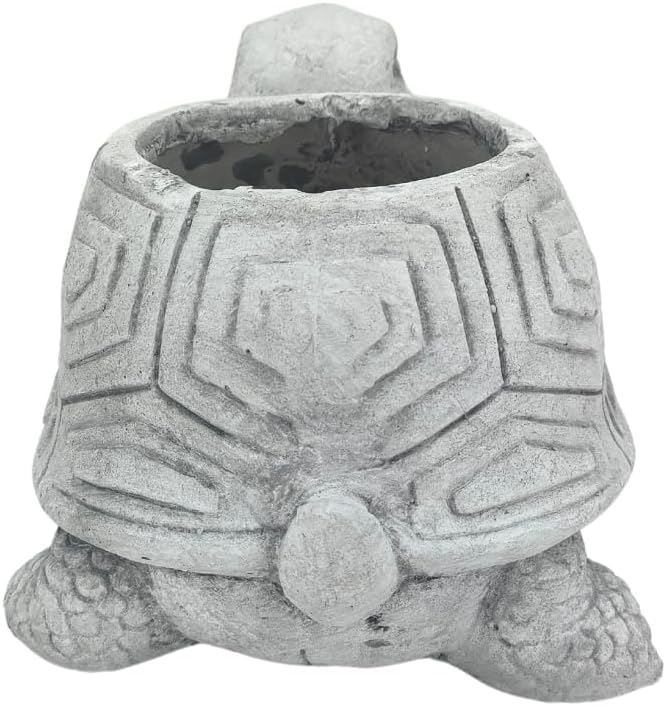 Comfy Hour 14" Turtle Planter for Indoor and Outdoor Plant, Ployresin, Spring in Garden Collection