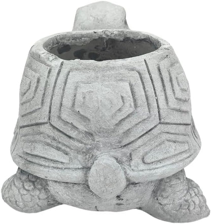 Comfy Hour 14" Turtle Planter for Indoor and Outdoor Plant, Ployresin, Spring in Garden Collection