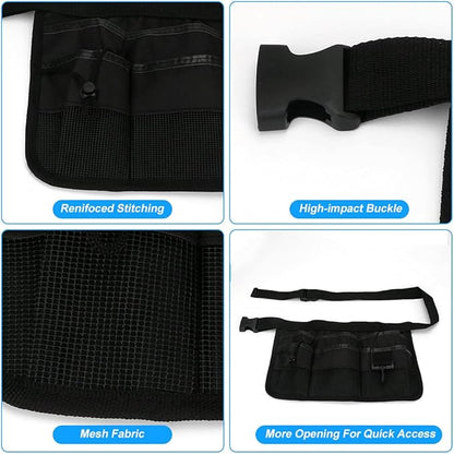 Number-one Gardening Tool Waist Bag Belt, Adjustable Garden Canvas Waist Bag with 7 Pockets of Different Sizes and Depth for Holding Gardening Tools and Home Decoration Tools