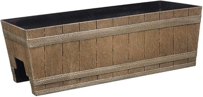 Classic Home and Garden 1073D-265R Jameson planters, 24" - Deck Rail, Distressed Oak