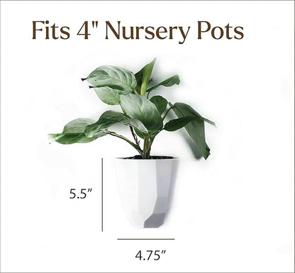 Make Good Virgo Wall Planters (Geometric, Set of 6) - Easy to Water and Install - Lightweight - Design Your Own Vertical Garden - Melamine Plastic
