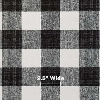 RSH DECOR: Deep Seating Cushion with Pillow Back | 23” x 26” Seat | All-Weather Spun Fabric | Water and Fade-Resistant | Outdoor Chair Cushion Set for Patio Furniture | Black Buffalo Plaid