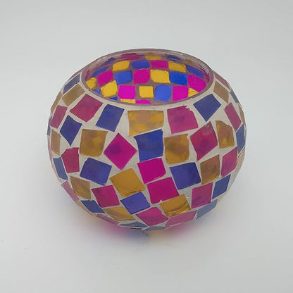 Lxcom Lighting Color Changing Glass Mosaic Ball 3D Fireworks Lights Large Globe Ball Decorative Waterproof Solar Night Light Rechargeable Solar Table Lamp for Indoor Garden Patio Yard Outdoor