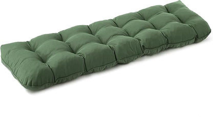 IPYNBAP Outdoor Bench Cushion, 48x18x5 Inch, Waterproof Bench Cushion for Outdoor/Indoor Furniture, Tufted Patio Bench Seat Cushion, Fade Resistant Outdoor Cushions for Porch Swing Couch, Dark Green