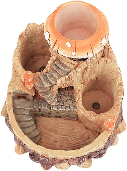 Segreto Creative Retro Tree House Plants Pot Flower Pots with Drainage Holes Resin Planters Vase Home Decor for Succulents, Flower, Cactus, Gardening Decoration,Indoor(Tree House)