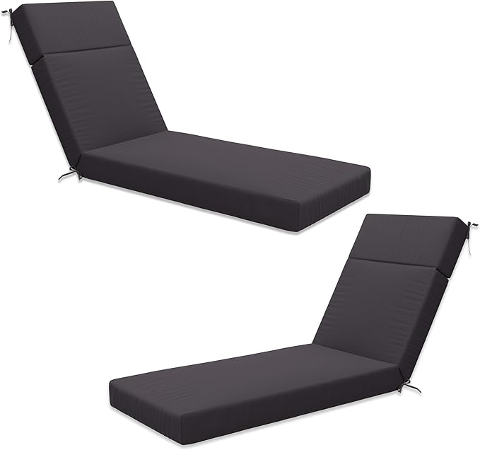 Chaise Lounge Cushion for Outdoor Furniture, Waterproof Fade and Tear Resistant Lounge Deck Chair Cushions for Patio Lawn Pool Resort Hotel