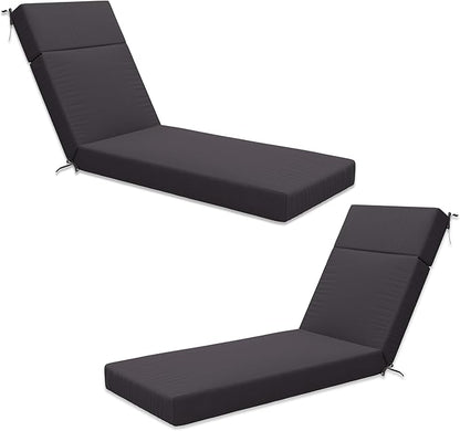 Chaise Lounge Cushion for Outdoor Furniture, Waterproof Fade and Tear Resistant Lounge Deck Chair Cushions for Patio Lawn Pool Resort Hotel