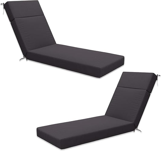 Chaise Lounge Cushion for Outdoor Furniture, Waterproof Fade and Tear Resistant Lounge Deck Chair Cushions for Patio Lawn Pool Resort Hotel