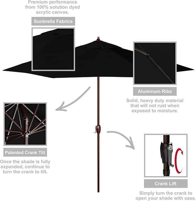 California Umbrella 9' Rd Sunbrella Aluminum Patio Umbrella