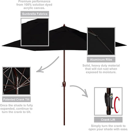 California Umbrella 9' Rd Sunbrella Aluminum Patio Umbrella