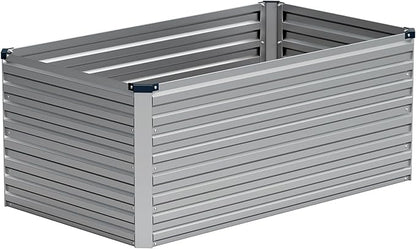 Vengarus 4x2x2FT Galvanized Raised Garden Bed Kit, Deep Root Planter Box Outdoor Large Planter Raised Beds for Planting Flowers,Vegetables and Herbs-Silver