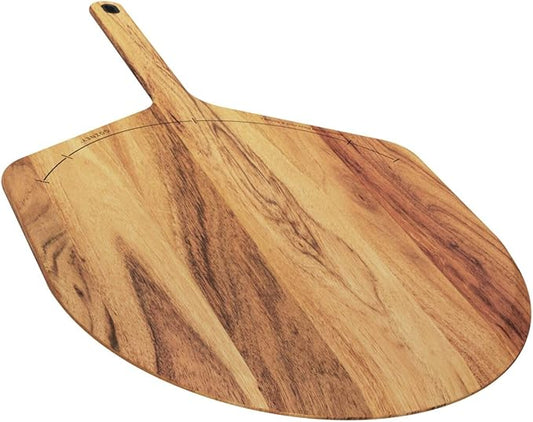 Gozney Acacia Wood Pizza Placement Peel and Server for 14" Pizzas, Compatible with Arc & Dome Pizza Ovens, Naturally Non-Stick