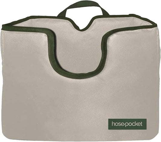 Expandable Garden Hose Holder by Hose Pocket – Store Your Expandable Garden Hose Neatly and Simply – Size Large Designed For 50-100 ft. Hose (Large)