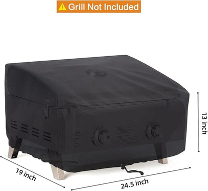 NOELIFE 24 Inch Tabletop Grill Cover for Cuisinart CGG-306/CGG-059, Blackstone 22 inch Table top Griddle, Royal Gourmet PD1301R, Waterproof & Windproof Outdoor BBQ Grilling Accessories (Cover Only)