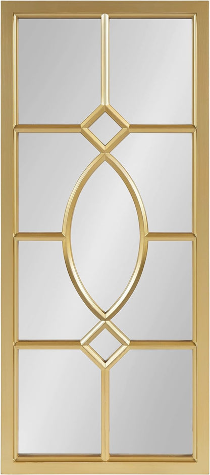 Kate and Laurel Cassat Classic Glam Window Wall Accent Mirror, Gold