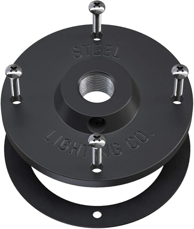 Steel Lighting Co. Topanga Barn Light | Outdoor Wall Mounted | Farmhouse Garage Light Made in America | 14 inch Dome | 23 inch Gooseneck | Matte Black Exterior/Matte Black Interior