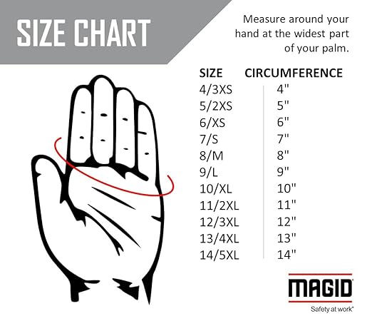 MAGID D-ROC AeroDex ANSI A5 Nitrile Coated Touchscreen Work Gloves, 144 Pairs, Size 9/Large (GPD486)