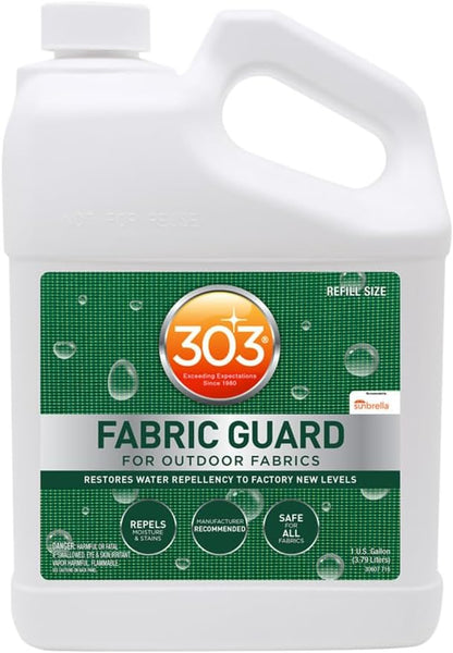 303 Fabric Guard Water Repellent for Outdoor Fabrics, 1 Gallon | Restores water and stain resistance on outdoor fabric, canvas, cushions, and upholstery.