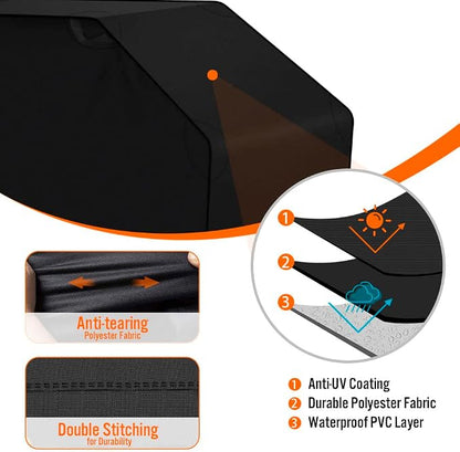 iCOVER 36 inch Griddle Cover for Blackstone, 600D Heavy Duty Waterproof Flat Top Grill Covers for 36" Grills 1554 1825 for Weber 36” Griddles with Support Pole