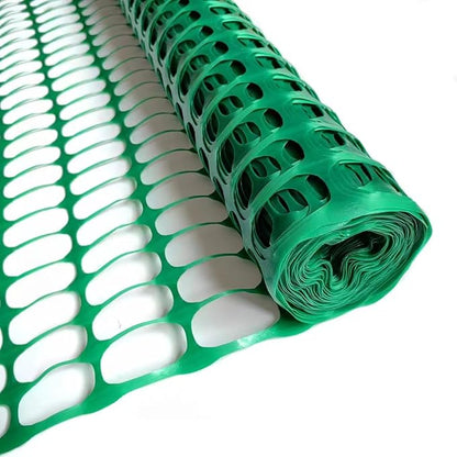 PotatoLife Plastic Mesh Fence Safety Fence, Extra Strength 4'x50' Roll with 100 Zip Ties, Resuable Temporary Netting for Garden Fencing, Construction, Snow Fencing, Animal Barrier, Poultry, Deer, Dog