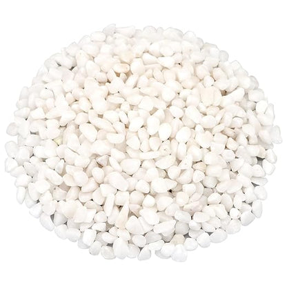 Landscaping Pebbles,River Rocks,Decorative Ornamental Pebbles,Garden Landscaping Stones,Gravel Filler for Home Decoration Flower Bed Fish Tank Plants Vases Succulents (1, White, 1 Pound)